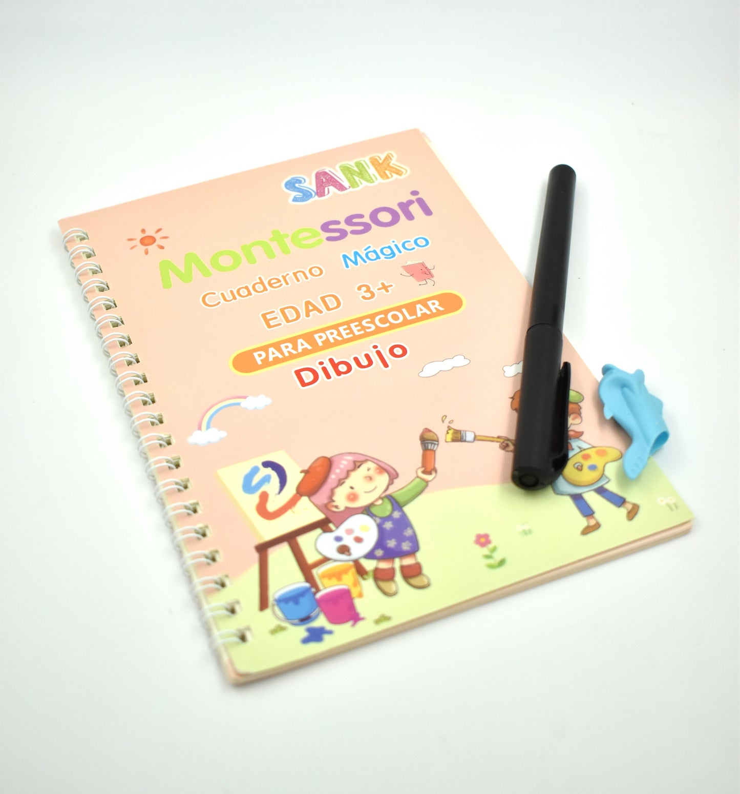 Kit de Caligrafía Montessori: 4 Libros Reutilizables para Preescolar