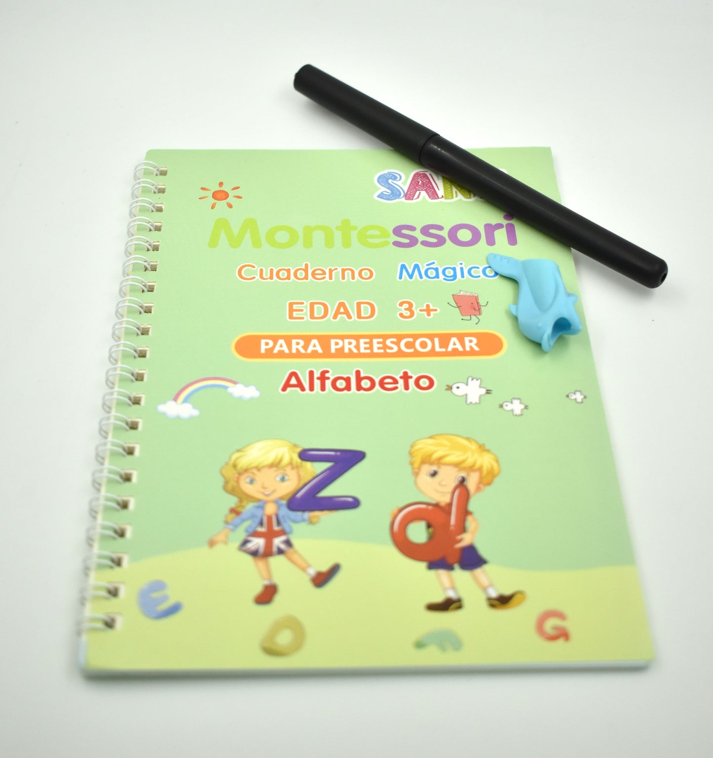 Kit de Caligrafía Montessori: 4 Libros Reutilizables para Preescolar